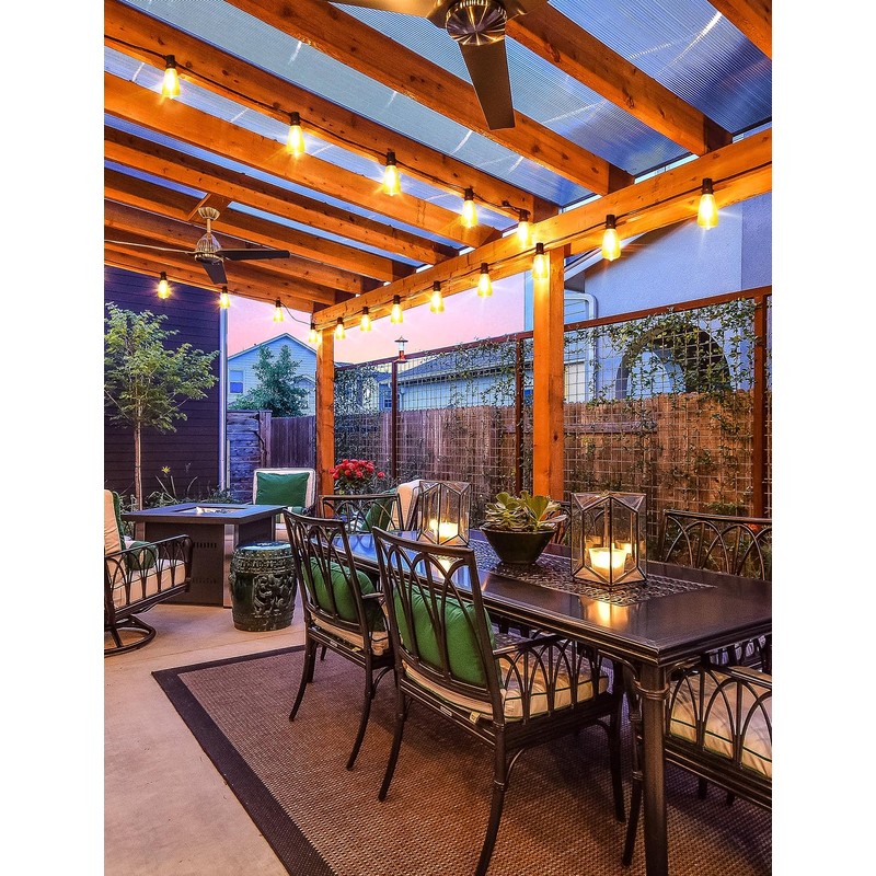 Larkvue 75FT(3x25FT) Outdoor String Lights, Patio Lights with 30+3 LED