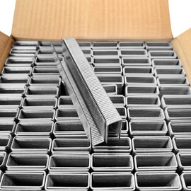 meite 16 Gauge 1/2-Inch (12.9 mm) Crown Construction Staples, 1-1/4-Inch Length Heavy Duty Galvanized Upholstery Staples for 1/2-Inch Medium Crown Stapler Guns (10,000 PCS)
