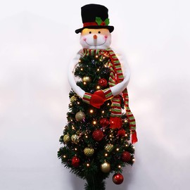TOYMYTOY Christmas tree topper snowman hugger christmas snowman tree top hugger winter holiday home decor
