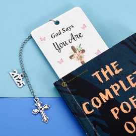 2025 Christian Gifts for Women Faith, Inspirational Gifts for College Girls Students, Religious Bookmarks for Book Lovers Gifts, Cross Bible Verse Book Accessories, Easter Basket Stuffers for Teens
