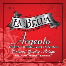 La Bella SMH Argento Extra Fine Silver - Plating Medium Hard Tension Classical Guitar 29-43