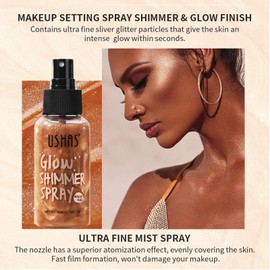 Glitter Body Makeup Liquid Cream, Shimmering Body Oil, Shimmering Body Lotion, Hair and Body Glitter Makeup, Moisturising Body Highlighter, Instant Result, Shiny, Radiant-04