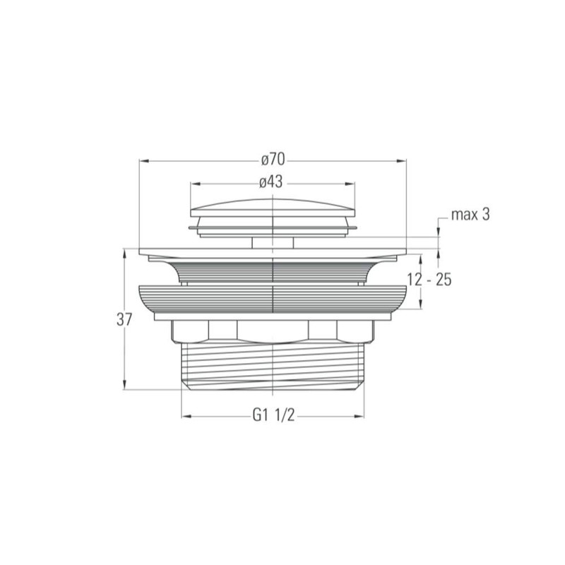 High-quality Click Clack Drain Fitting Brass for Bathtub and Shower