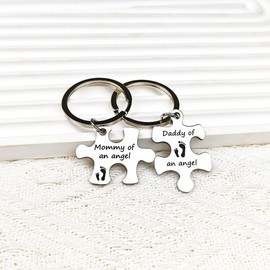 Miscarriage Gifts Keychain for Mothers Fathers Sympathy Gift for Loss of Child Mommy Daddy of an Angel Keychains for Parents Memorial Remembrance Gifts for Loss of Daughter Son