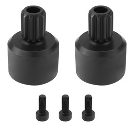 OTOTEC Pack of 2 High Performance Drive Cups Made of Steel Differential Drive Cup Compatible with TRX X-MAXX 1/5 8S 7754X RC Truck Upgrade Parts Black