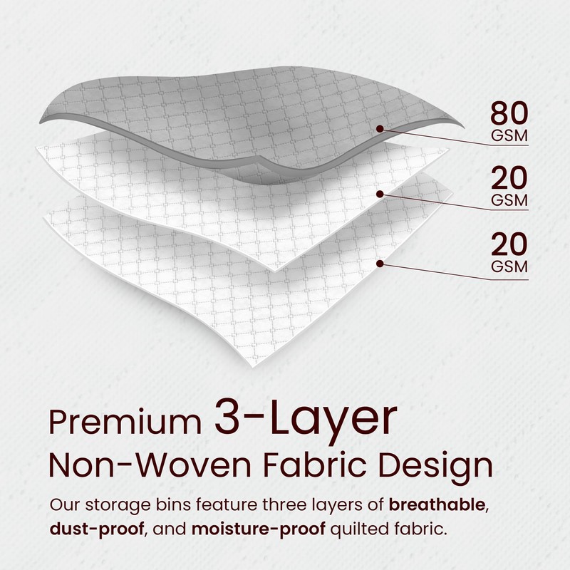 Reli. 90L Large Clothes Storage Bags (6 Pack) Closet Organizers