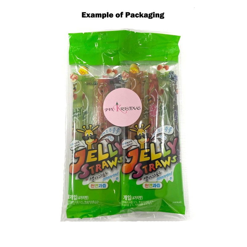Jelly Straws Pack of 2 - Jelly Noodles Gummies Peach