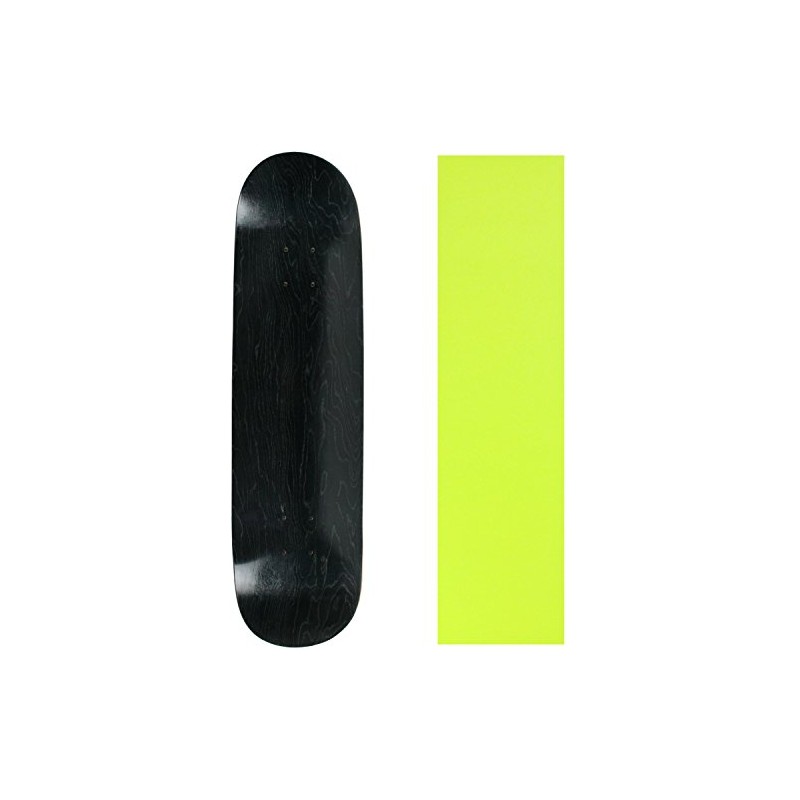 Moose Skateboard Deck Blank Stained Black 8.0" Yellow Grip