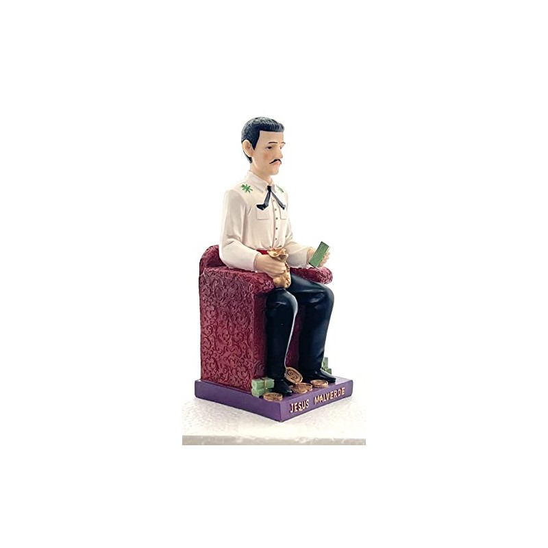 Bust of Jesus Malverde Sinaloa Figurine Mexico Estatua Figure10 Inch