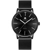 Reloj de Pulsera de Acero Inoxidable Análogo, WWOOR, Masculino, Negro,