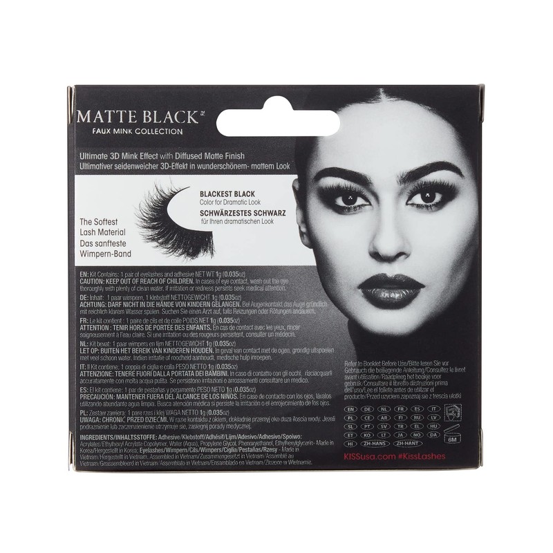 KISS Lash Couture Matte Black Collection 1 Pair of False