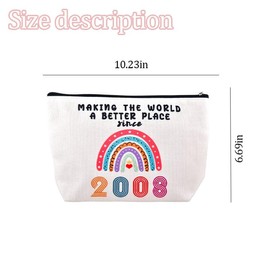 Guqqeuc 17 Year Old Birthday Gift for Daughter Nieces Sisters 17th Bday Gifts for Granddaughter 2008 Makeup Bags, 17th Wedding Anniversary Presents for Her