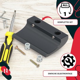 KOTARBAU Balcony Door Handle Anthracite Grey Patio Door Handle DE LUXE Safe Smoking Door Look Close Handle Shell Universal Pull Handle Aluminium Balcony Handle