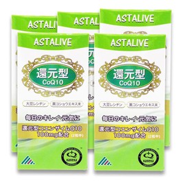 ASTALIVE CoQ10 Reducing Type CoQ10 60 Capsules CoQ10 3.4 oz (100 mg) + Bioperine + Soy Lecithin (5)
