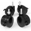 JOY worker Lockable Stem Caster Wheels Set of 4, Metric