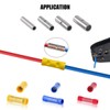 Teansic 100 Pcs Non Insulated Butt Connectors AWG 26-22 Uninsulated