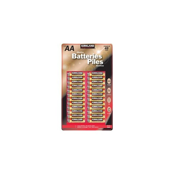 Kirkland Signature AA 1.5V Alkaline Batteries, 192 pack. (4x48)