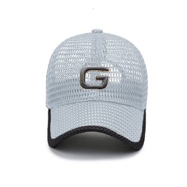 YAMEE Men's Summer Baseball Cap, Mesh Summer Hat, Sun Hat, Sports Cap, Baseball Cap for Outdoors, Sports and Travel, 1/Light Grey