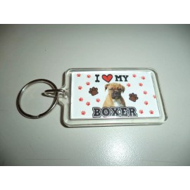 I LOVE MY DOG KEY CHAIN - BOXER