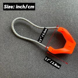 3D Heavy-Duty U-Shape Cord Zipper Pull – Strong & Durable, Eco-Friendly TPU, Soft & Elastic Feel in Extreme Cold – Ideal for Outdoor Bags, Jackets, Backpacks, and Tactical Gear(Black-10)