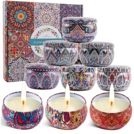 QILAY Velas Aromaticas, Juego de 9 Piezas2.5OnzasVelas Perfumadas Relajantes, Aromaterapia, Velas aromticas caseras,100 Pura Cera de Soya, Un Regalo  