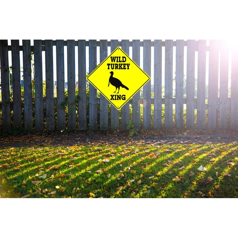 Metal Tin Sign Wild Turkey Xing Crossing Caution Animal Farm