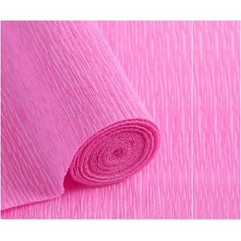 Crepe Paper Roll 8.2ft Long 17 Inch Wide for Wedding Ceremony Various Large Festivals Decoration (Pink)