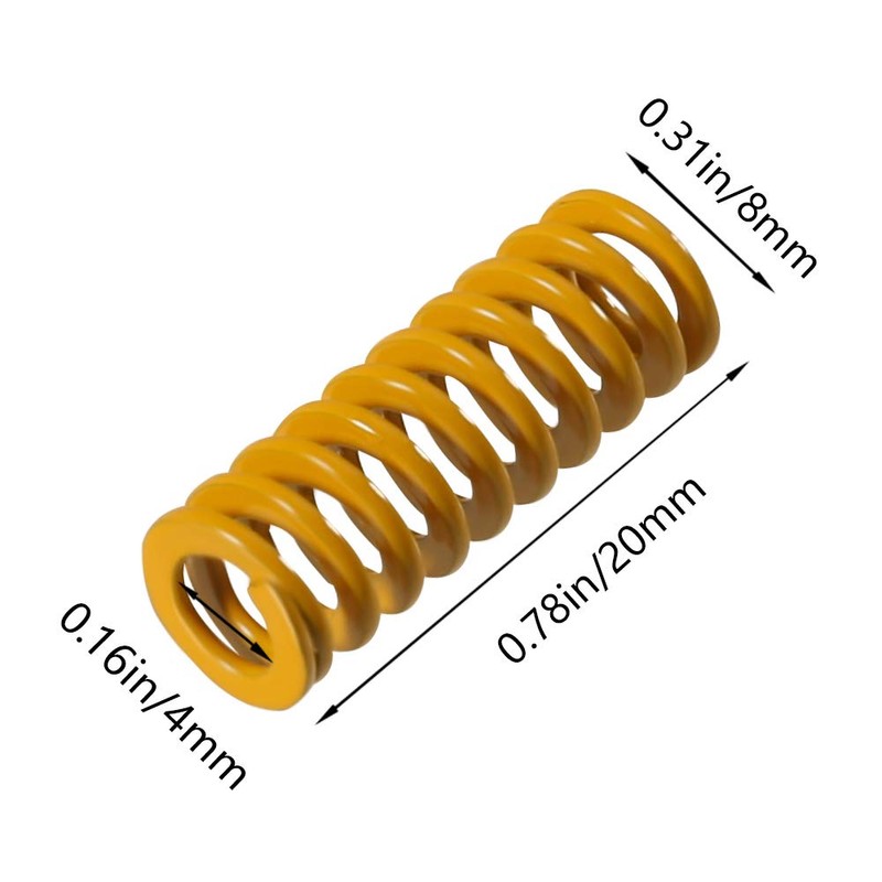 Aokin 3D Printer Bed Springs, 8mm OD 20mm Length Compression