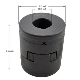 Saelno 7/8" to 1" L095 Flexible 3-Piece L-Jaw Coupling Coupler Set & Rubber Spider for Log Wood Splitter,Multi-Flex Couplings L095-7/8-1