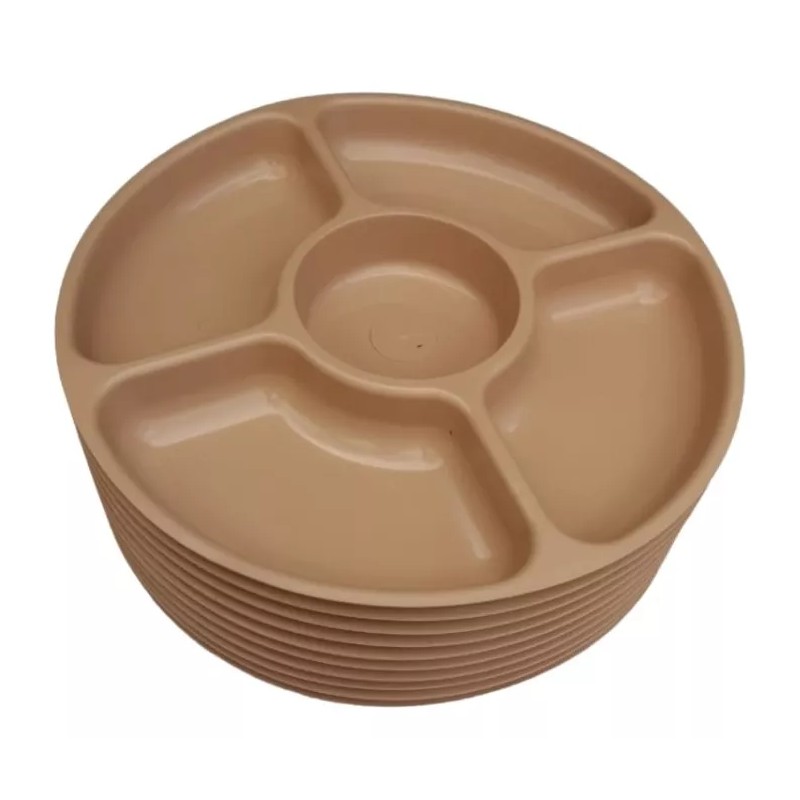 genericos varios Plato Botanero De 5 Divisiones, De 30cm Incluye