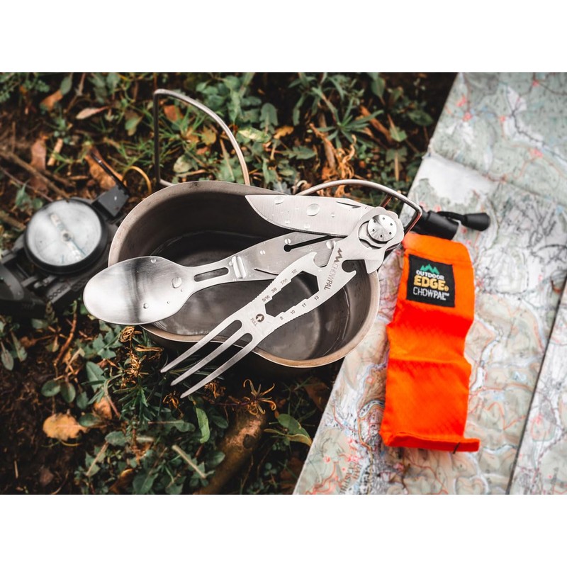 OUTDOOR EDGE Unisex Chow Pal Camping Cutlery Silver 16 5