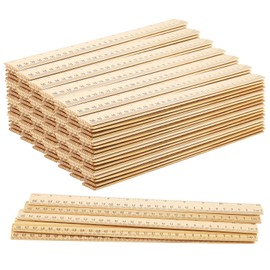 MUKCHAP 144 Pack Wooden Ruler, 12 Inch Straight Ruler, 30cm Metric Wood Ruler with Centimeters and Inches for Measuring, Office, 2 Scale