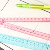 2 PCS Folding Ruler, 30cm Foldable Ruler Clear Ruler 15cm