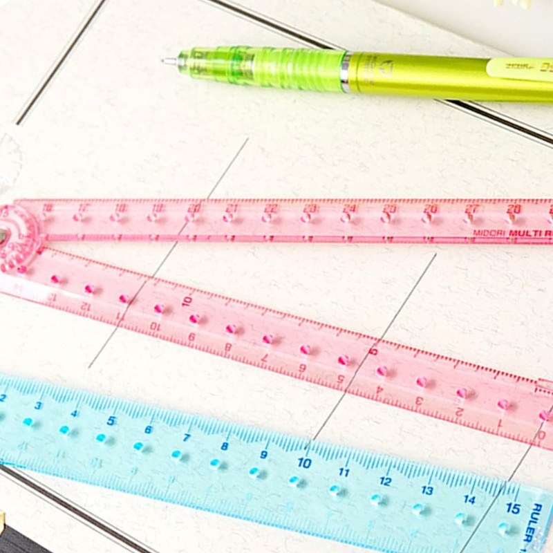 2 PCS Folding Ruler, 30cm Foldable Ruler Clear Ruler 15cm