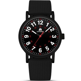 LN LENQIN Mens Watches Ladies Watches Nurse Watch for Medical Professionals, Students Women Men Waterproof Analog Quartz Watches - 24 Hour Military Time Luminouse Easy Read Dial with Second Hand