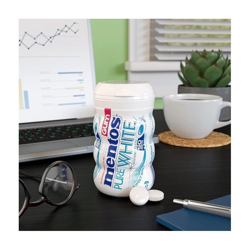 Perfetti van Melle USA Inc. Mentos Pure White Sugar-Free Chewing