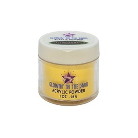 5Star Beauty Bar Glowin' in the Dark Acrylic Powder - Nail Powder for Pop Color and Glowing Effects (East Indian Mango, 1 Oz)