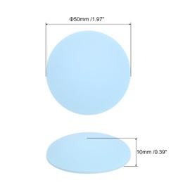 uxcell 12Pcs Door Stopper Wall Protector, 50mm/2" Blue Self Adhesive Bumper PVC Doorknob Buffer Guard for Home Office Door Stop