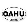 CafePress OAHU (Hawaii) Oval Sticker Oval Car Bumper Sticker