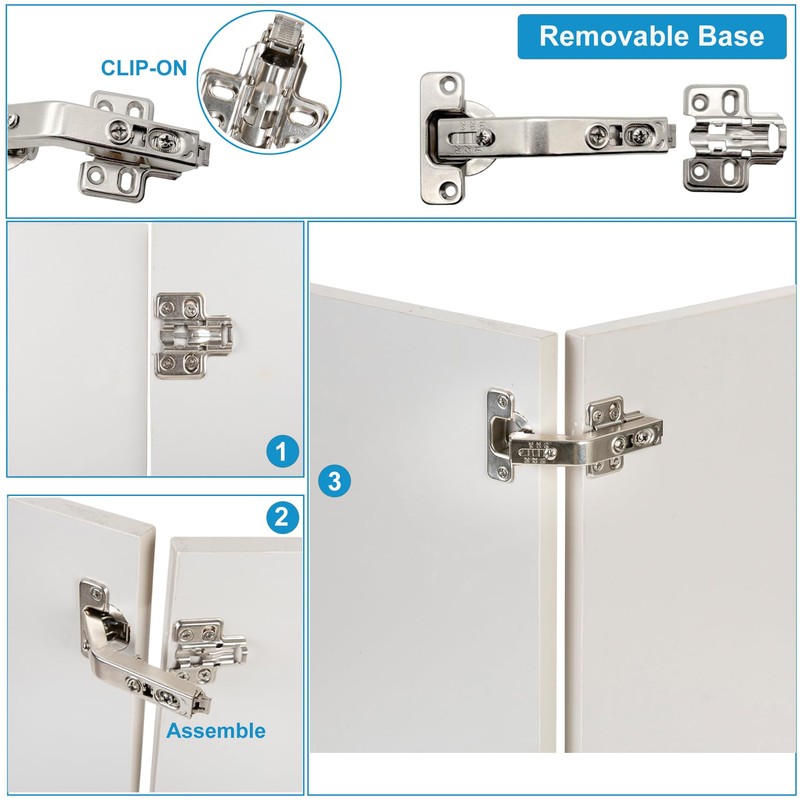 2 Pack Kitchen Cabinet Hinges, 135 Degree Kitchen Door Hinges
