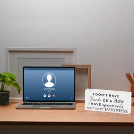 Suertree Office Decor Desk Accessories Home Desk Decor Cubicle Accessories - Inspirational Gifts for Friends - If you see me talking to myself & I DON'T HAVE Ducks OR A Row