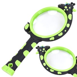 Slokey Multicolour Children's Magnifier - Cute Giraffe Shape Children's Magnifier Made of Plastic for Biological Observations, Experiments, Camping and Travel - Reading Magnifier - Children's