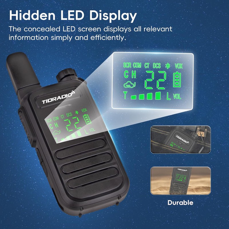 TIDRADIO TD-M11 Walkie Talkies Waterproof IP67 Long Range FRS Two-Way