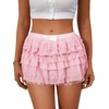 Cinvik Pink Ruffle Shorts Bloomers Lace Shorts Bloomer Light Pink