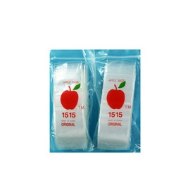 ((1000ct CLEAR )) Apple Ziplock Bag -- 2.5 Mil -- Mini Ziplock Baggies , #1515 Recloseable Bags 1.5" x 1.5" (( FREE 2 Ball Point Pens ))