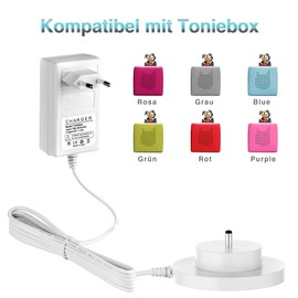 SHUNSRSW Charger for Tonie Box 9 V Charging Station Charger, Compatible with Tonie Box Audio Player Can Replace the Original Toniebox Charging Cable 9 V 1.5 A (Plug Type)