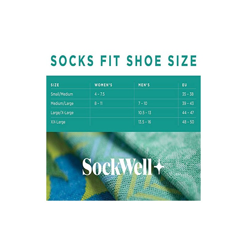 Sockwell Men's Trail Blazer Moderate Graduated Socks, Denim - L/XL