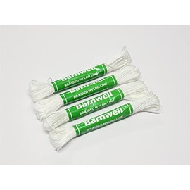 Barnwell 4 x 18m Hanks Size B Braided Nylon Brick Masons Builders Line Made in UK