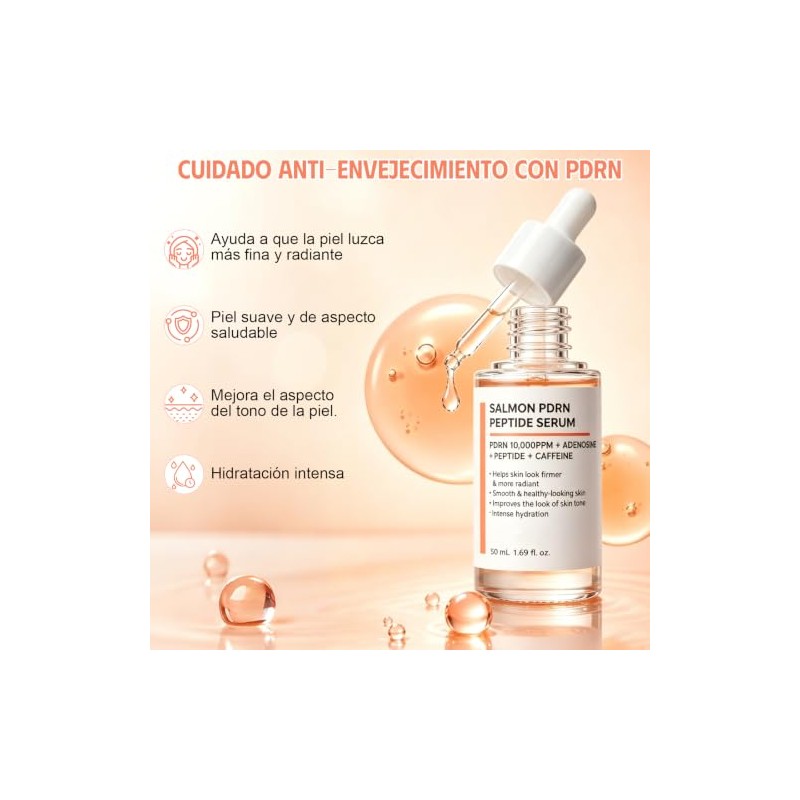 Suero Facial de Péptido de PDRN Salmón 50ML, Skin Restoration