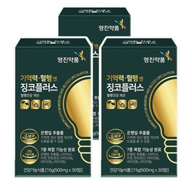 Gingko Ginkgomin Ginkgo Leaf Extract Memory Blood Circulation Helping Capsules About 3 Months Supply (3 Boxes) Flavonol Glycoside Gift Jet / 징코 진코민 은행잎추출물 기억력 혈액순환도움 캡슐정 약3개월분(3박스) 플라보놀배당체 선물제트